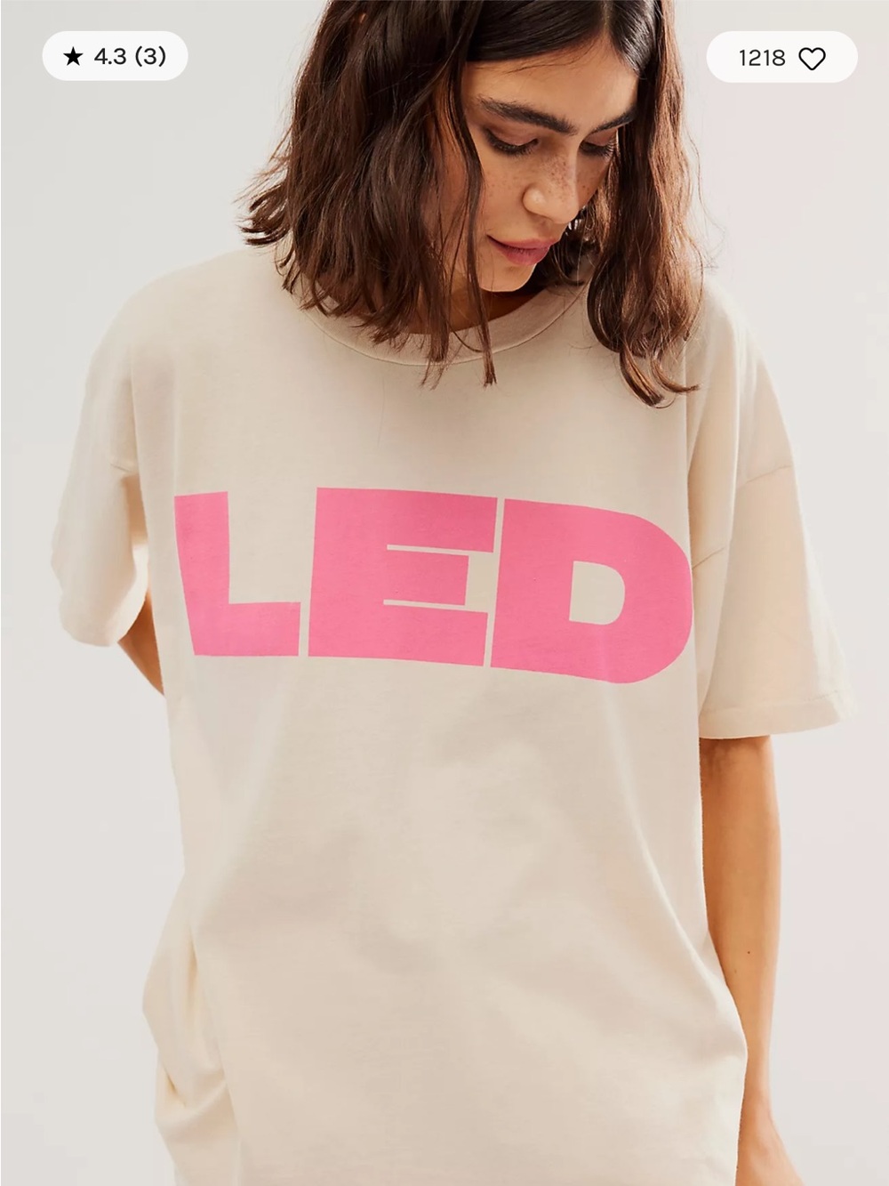 Daydreamer by Free People Led Zep Merch Tee Size Xsmall